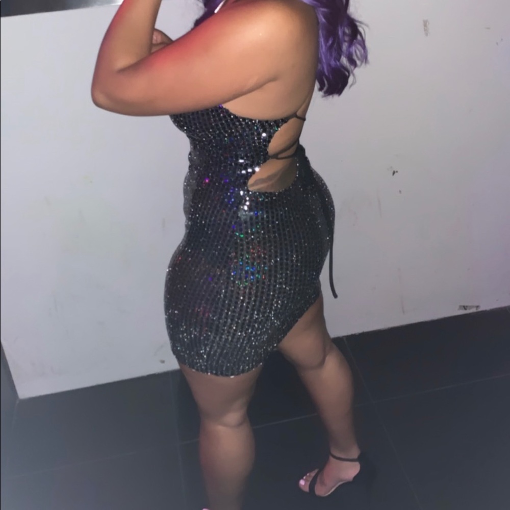 Black sequin dress
